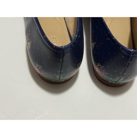 Talbots Ryan Blissful Floral Flats Loafers Shoes Womens Size 11 Blue Leather - Picture 3 of 7
